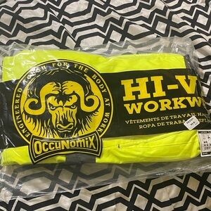 OccuNomix LUX-WBIB Class E Cold Weather Bib Pants - Yellow/Lime